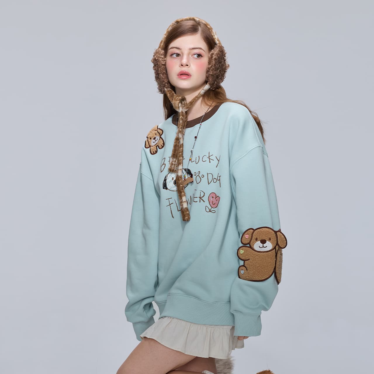 Кофта Guuka Модный бренд Coquettish SASSY Бархат Женские Плюшевый флис Декоративная вставка Топ Свитшот Женские - изображение 3