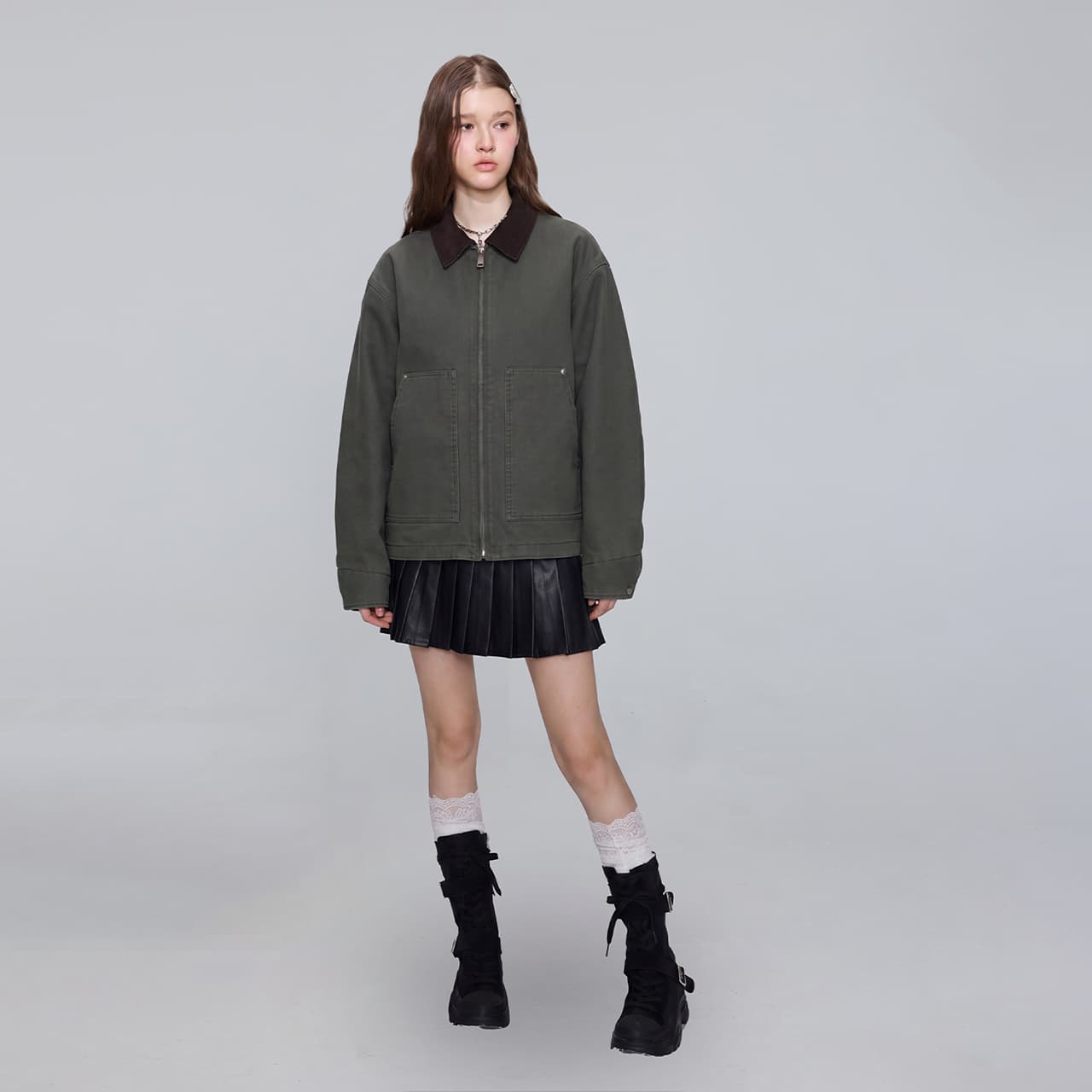 Куртка Guuka Армейский зеленый Женские Куртки - изображение 5