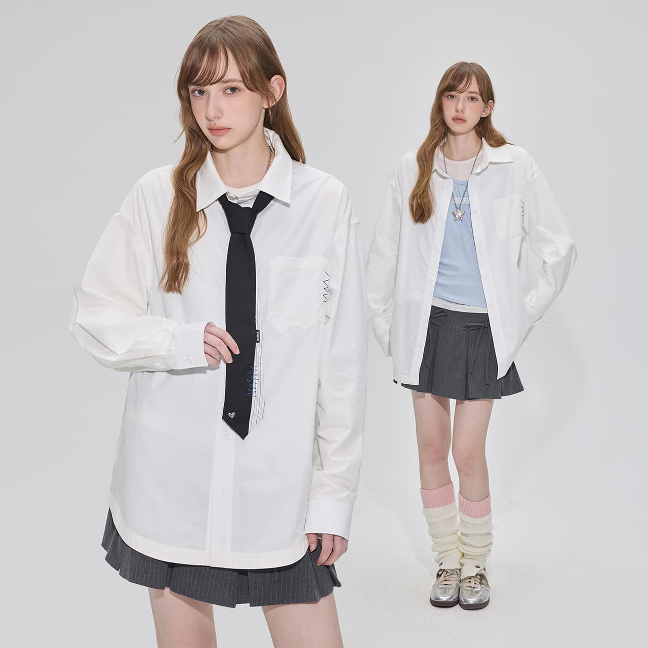 Блузка Guuka Белые Женские Рубашки - изображение 3