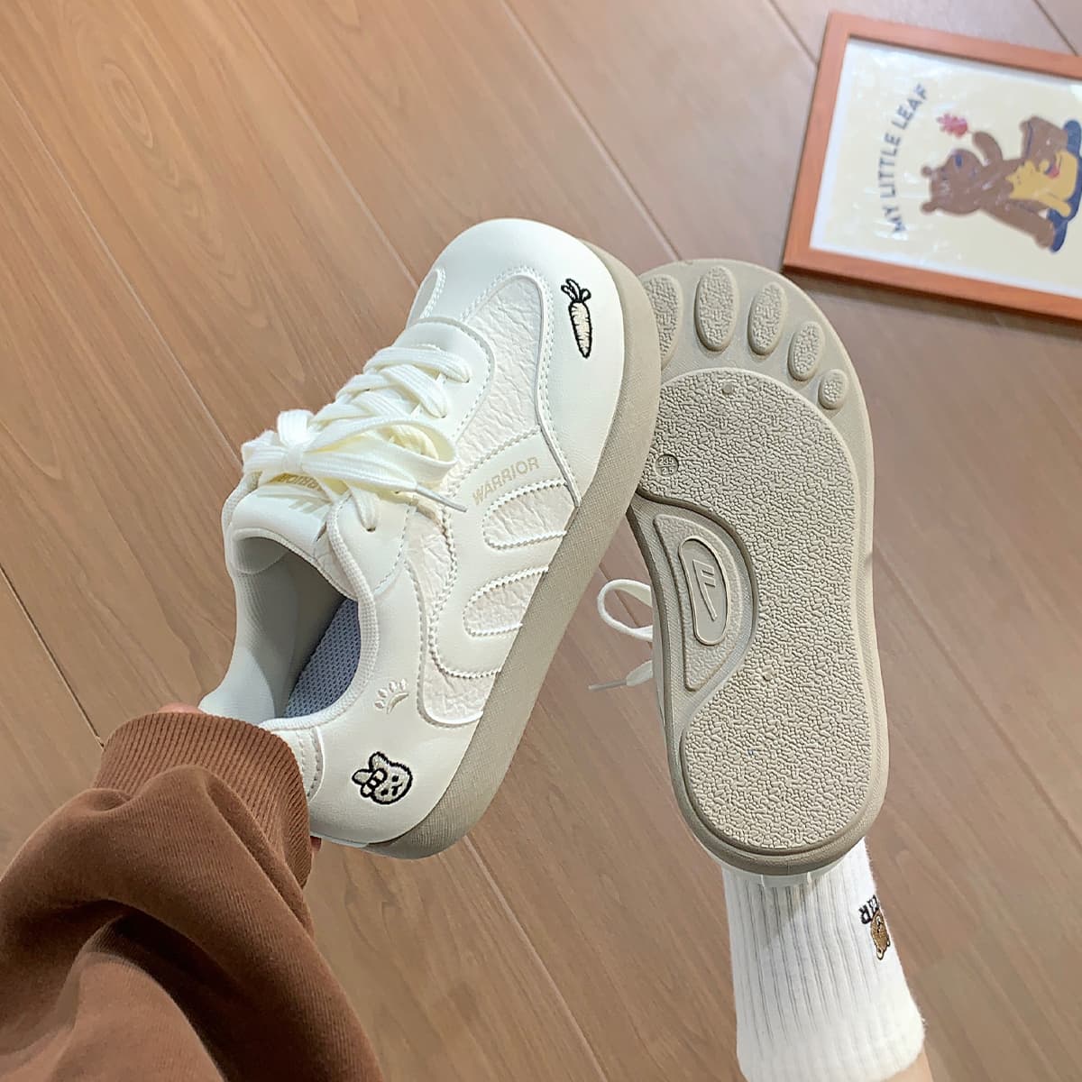 Кроссовки WARRIOR Износостойкое Легкое Покрытие Низкие Повседневные Женские Кроссовки - изображение 4