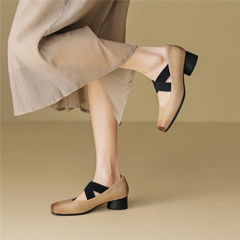 DAPHNE Синтетическая кожа Мэри Джейн туфли 4CM Женские - изображение 6