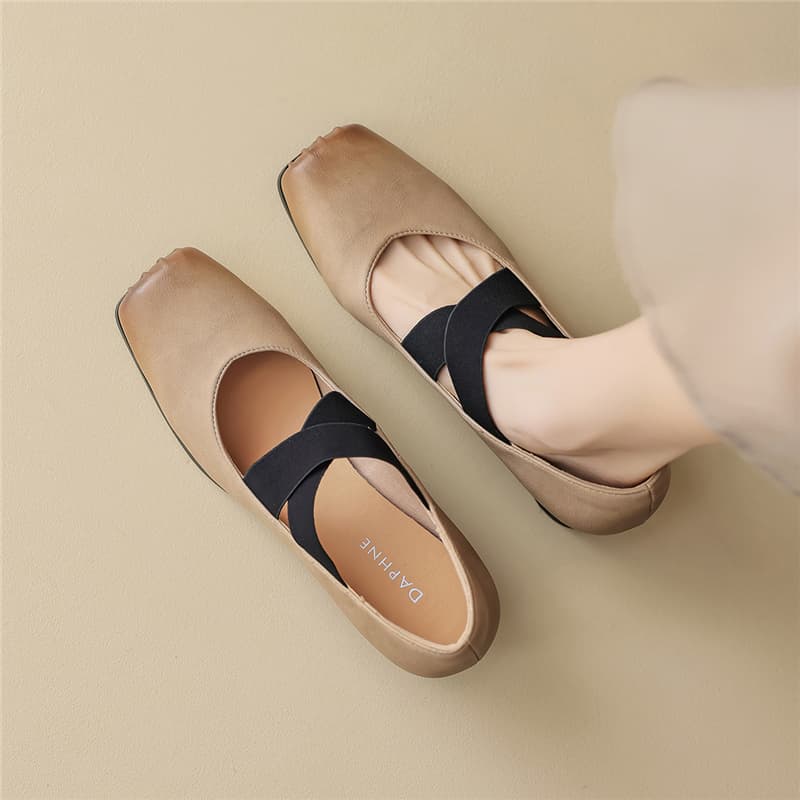 DAPHNE Синтетическая кожа Мэри Джейн туфли 4CM Женские - изображение 4