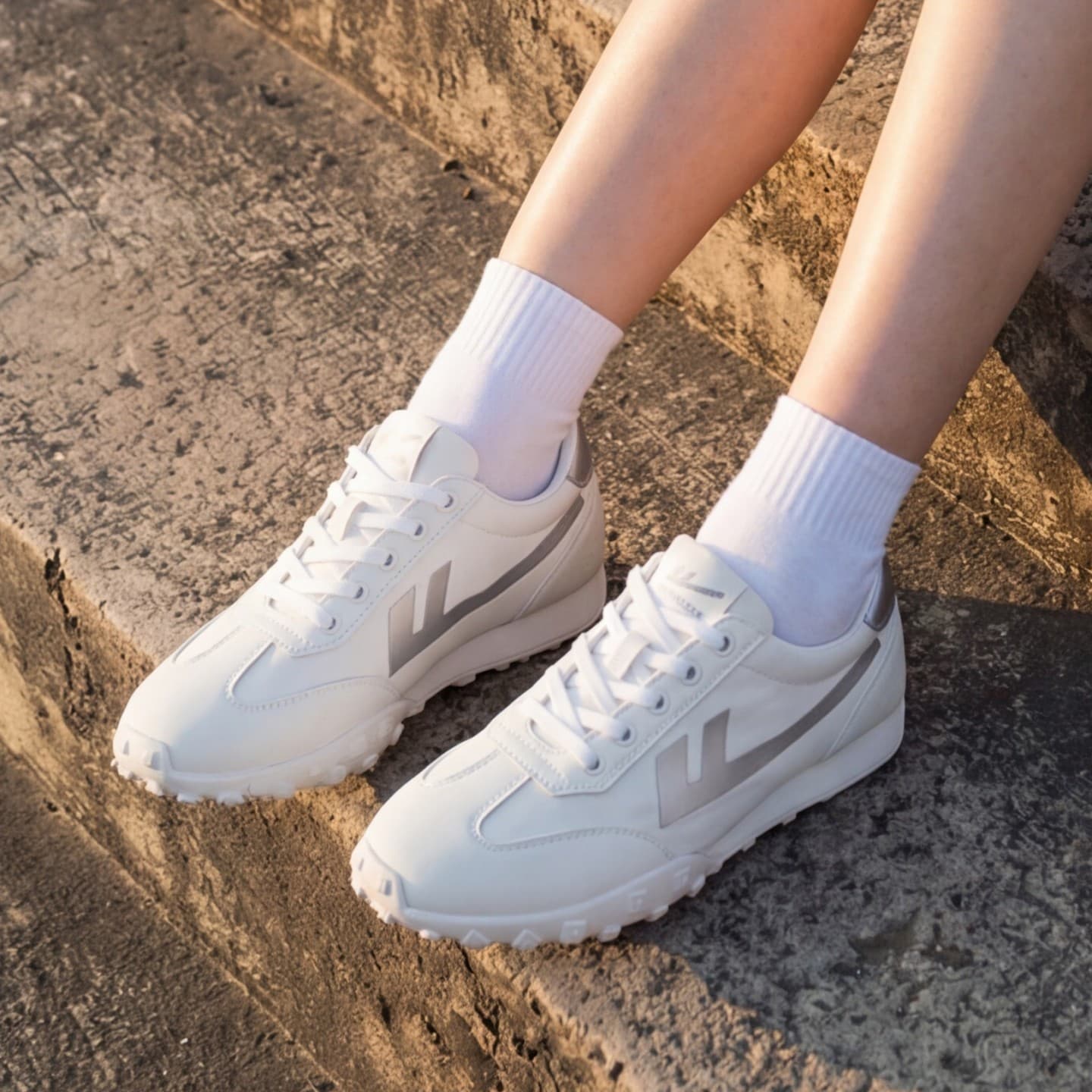 Кроссовки Warrior Cortez Белый Обувь Ткань Универсальный Легкий Дышащий и Противоскользящий - изображение 6