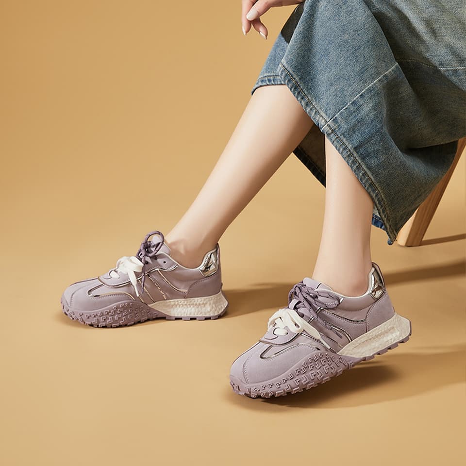 Кроссовки Daphne Vintage Versatile Балет Стиль Платформа Спортивная Обувь Легкая Мягкая Подошва - изображение 4