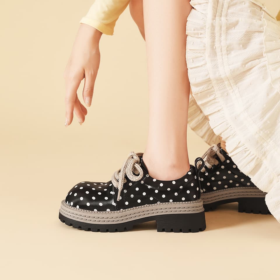 DAPHNE Повседневные кожаные туфли Low Top Женские - изображение 4