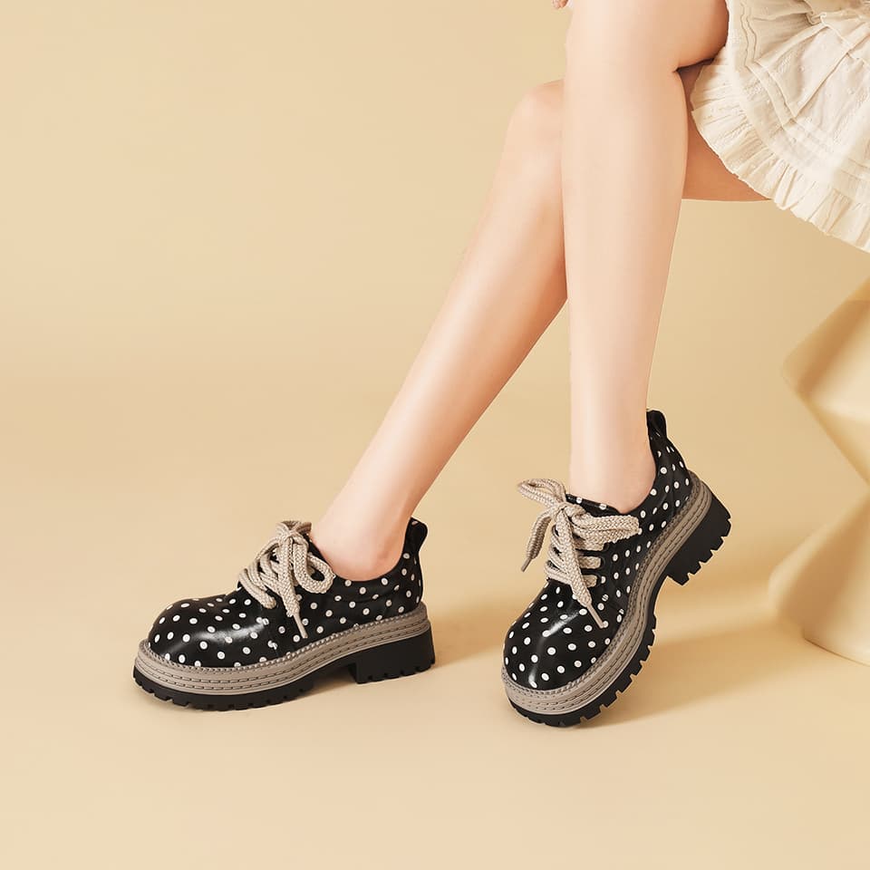 DAPHNE Повседневные кожаные туфли Low Top Женские - изображение 2