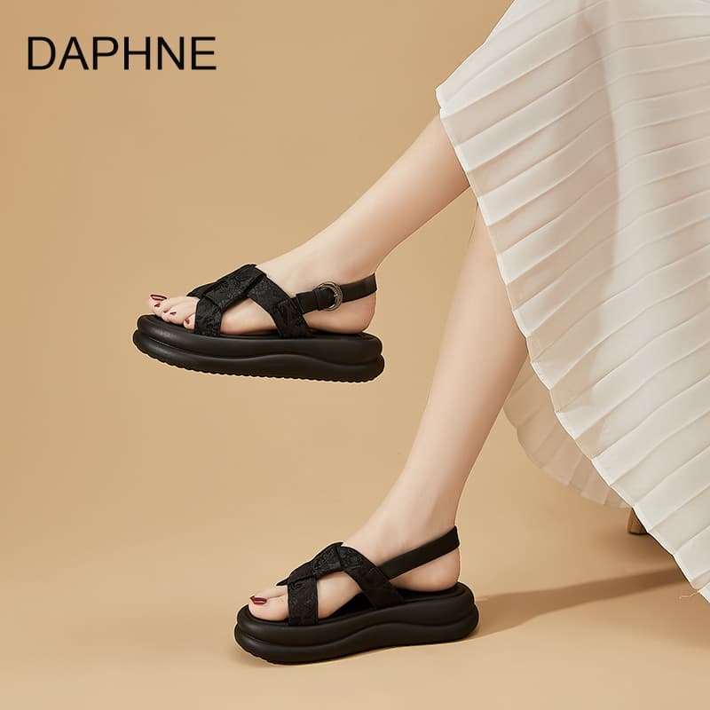 Шлёпанцы DAPHNE One Шнуровочные Сандалии Женские - изображение 4