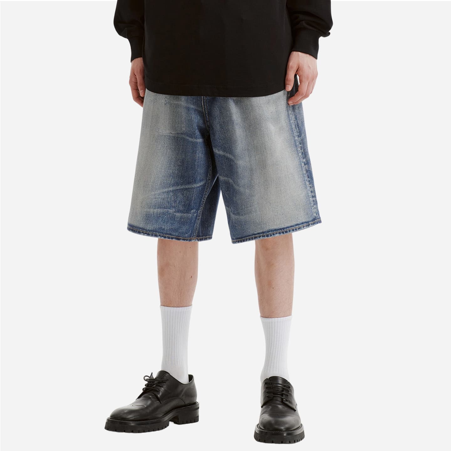 Джинсовые шорты PALM ANGELS Blue Unisex Джинсовые шорты - изображение 4