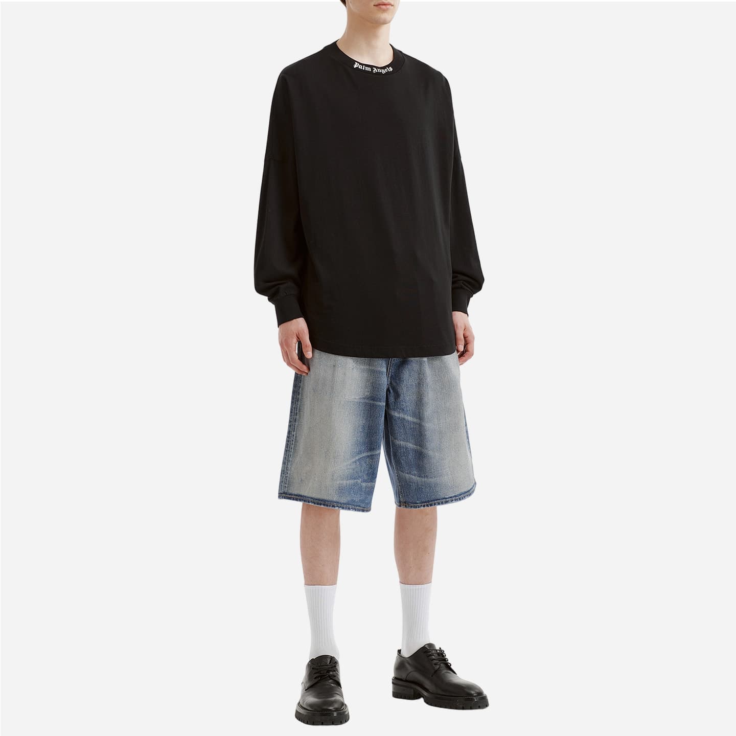 Джинсовые шорты PALM ANGELS Blue Unisex Джинсовые шорты - изображение 5