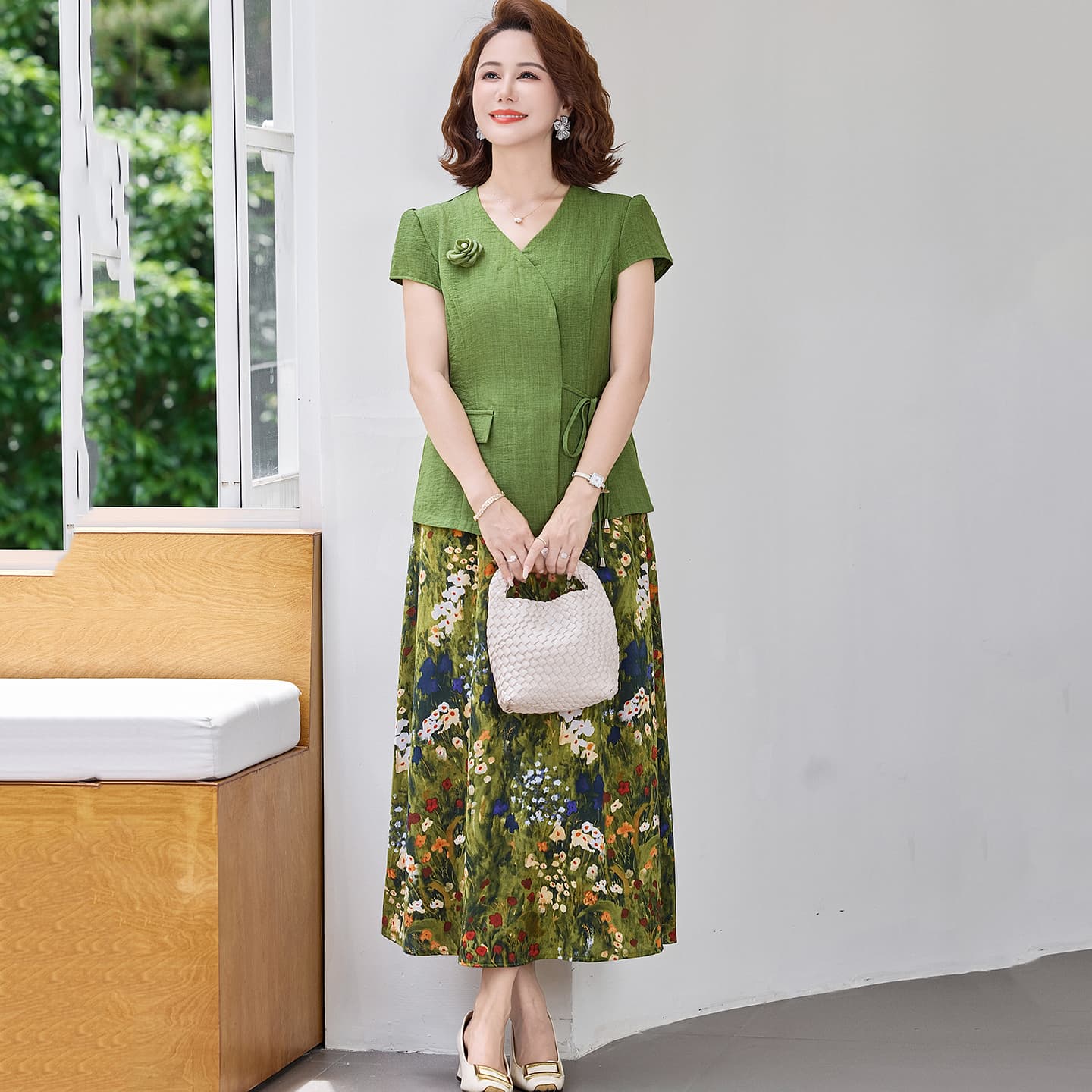 Платье PIERRE CARDIN Женские Короткие Платья с Короткими Рукавами - изображение 4