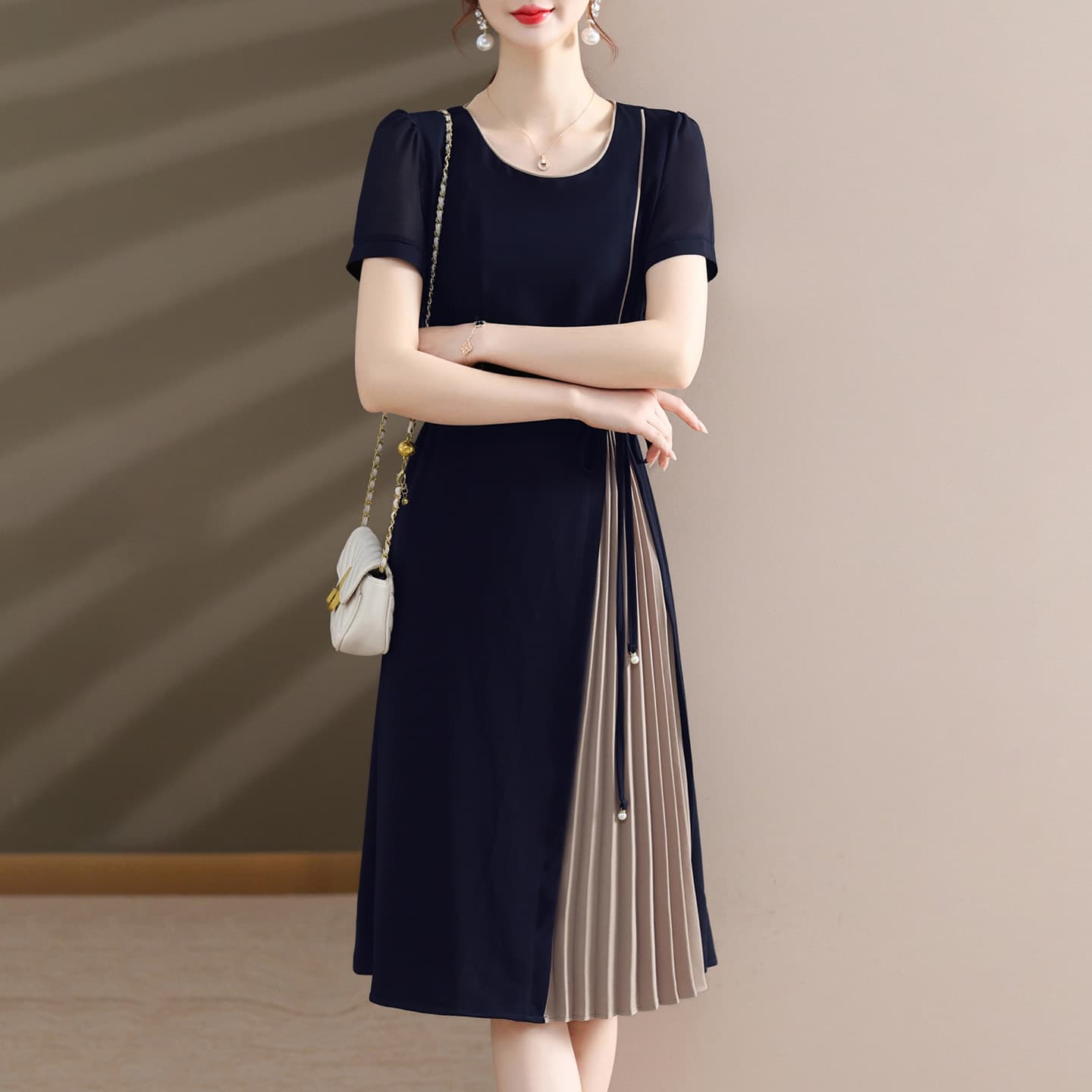 Платье PIERRE CARDIN Короткое платье с короткими рукавами для женщин - изображение 5