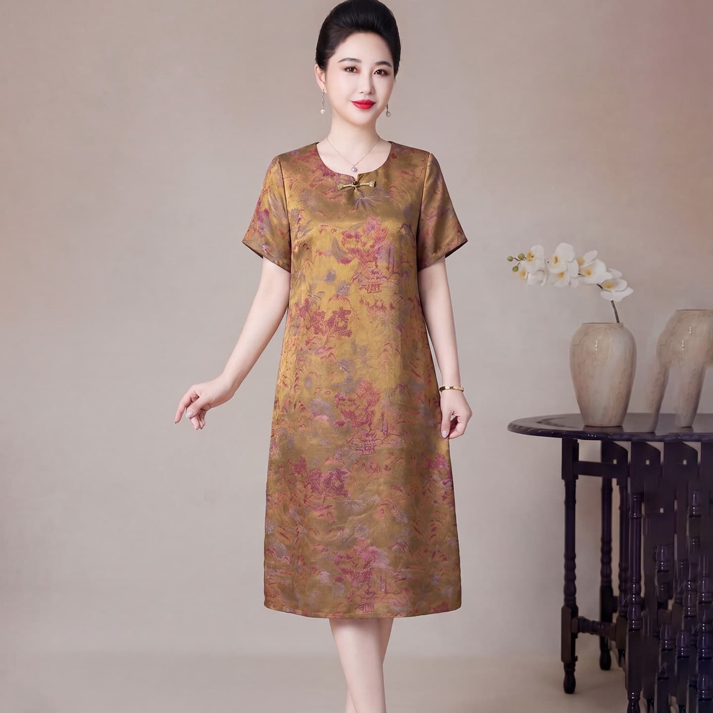 Платье PIERRE CARDIN Короткое платье с короткими рукавами для женщин - изображение 4