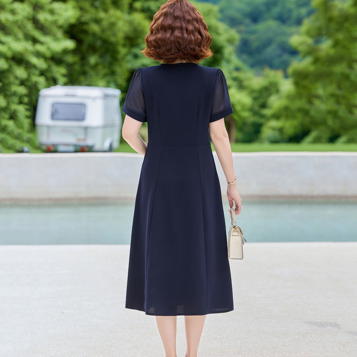 Платье PIERRE CARDIN Женские Короткие Платья с Короткими Рукавами - изображение 2