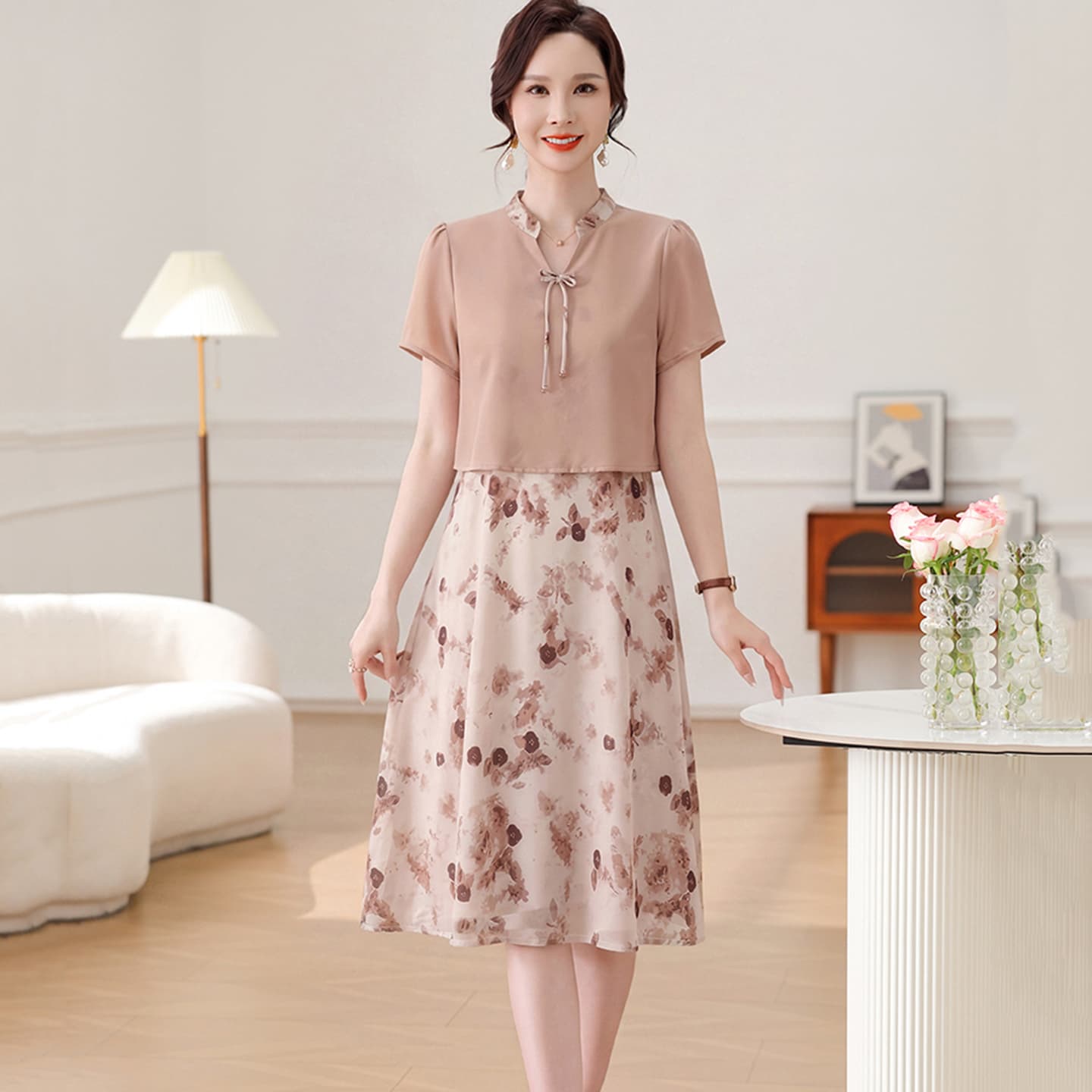 Платье PIERRE CARDIN Женские Короткие Платья с Короткими Рукавами - изображение 4