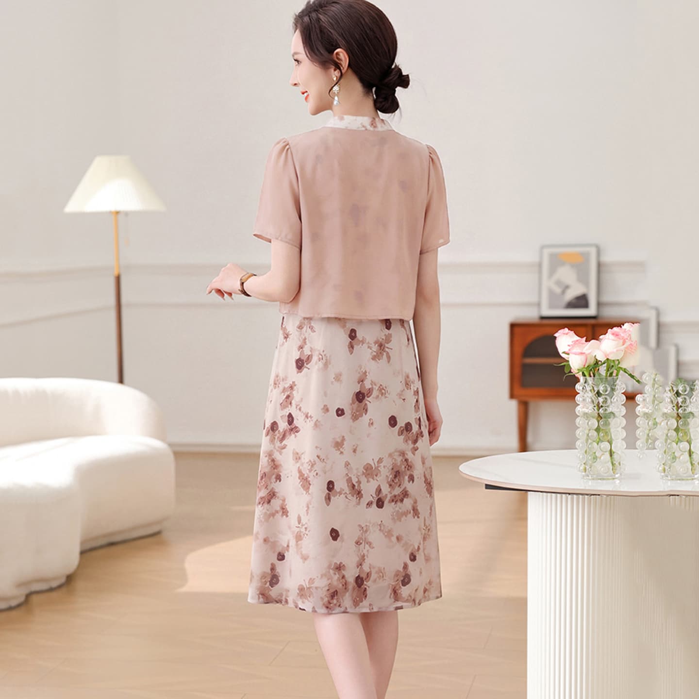 Платье PIERRE CARDIN Женские Короткие Платья с Короткими Рукавами - изображение 3