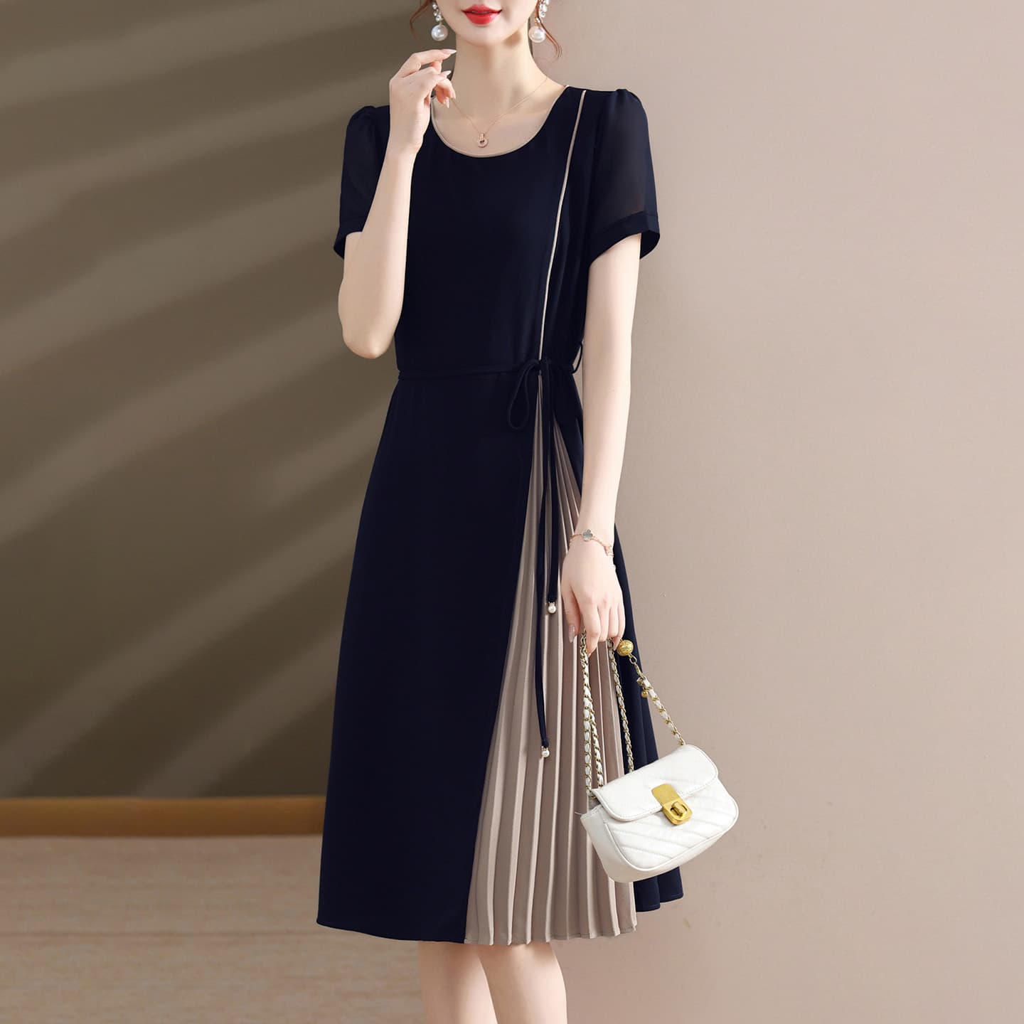 Платье PIERRE CARDIN Короткое платье с короткими рукавами для женщин - изображение 2