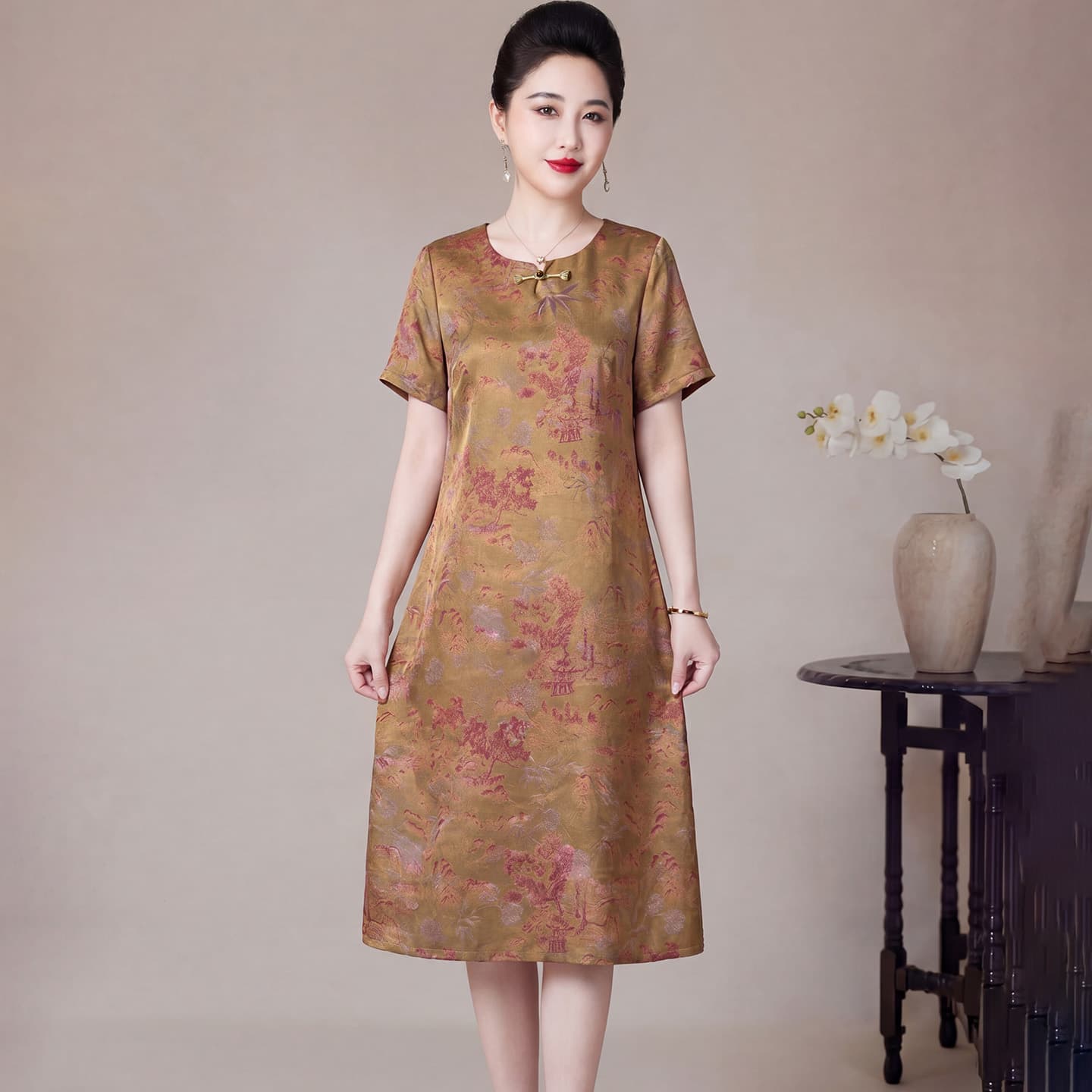 Платье PIERRE CARDIN Короткое платье с короткими рукавами для женщин - изображение 2