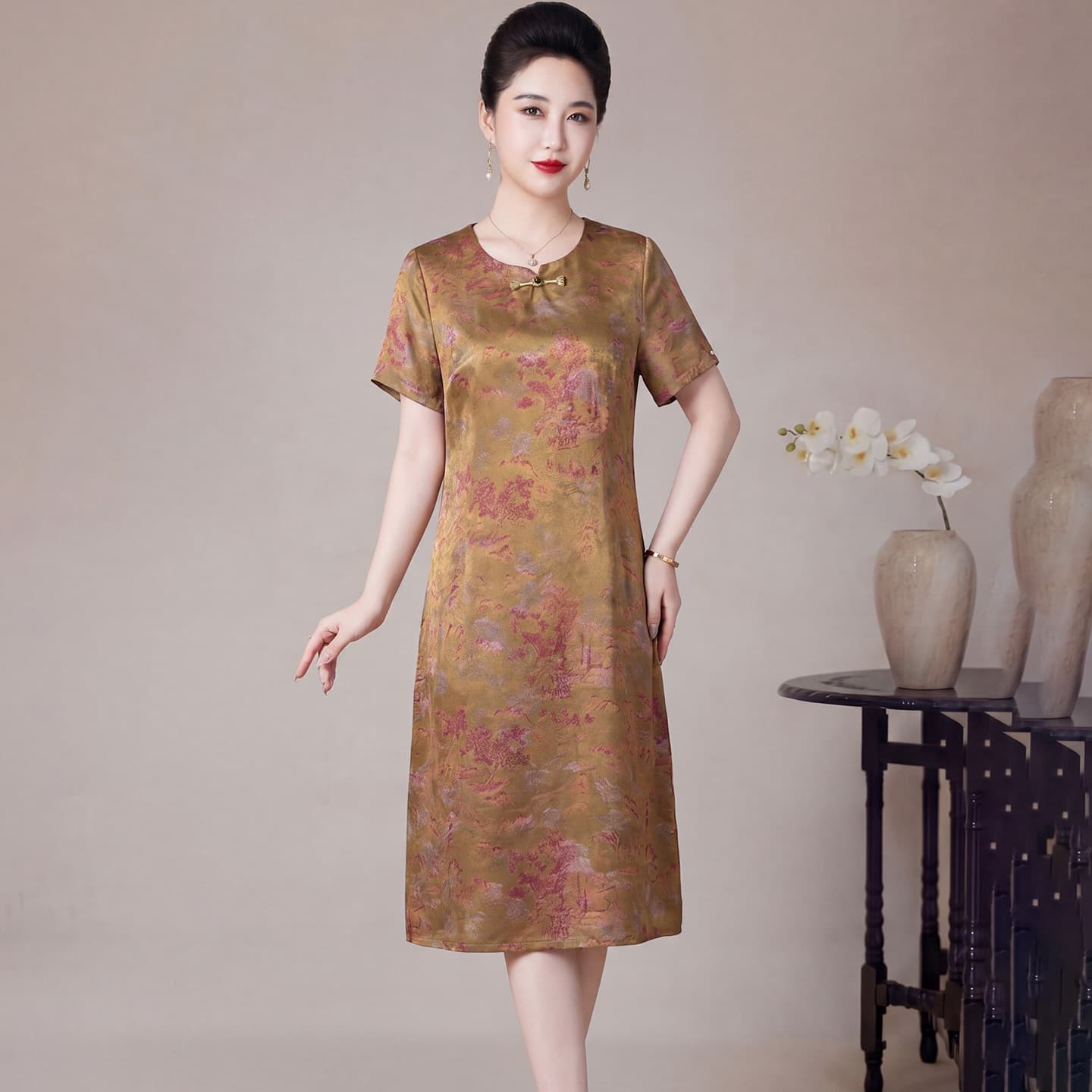 Платье PIERRE CARDIN Короткое платье с короткими рукавами для женщин - изображение 5