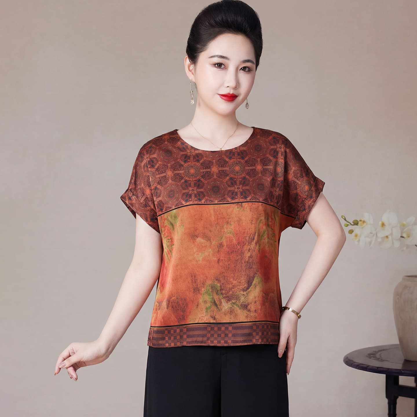 Платье PIERRE CARDIN Короткое платье с короткими рукавами для женщин - изображение 4