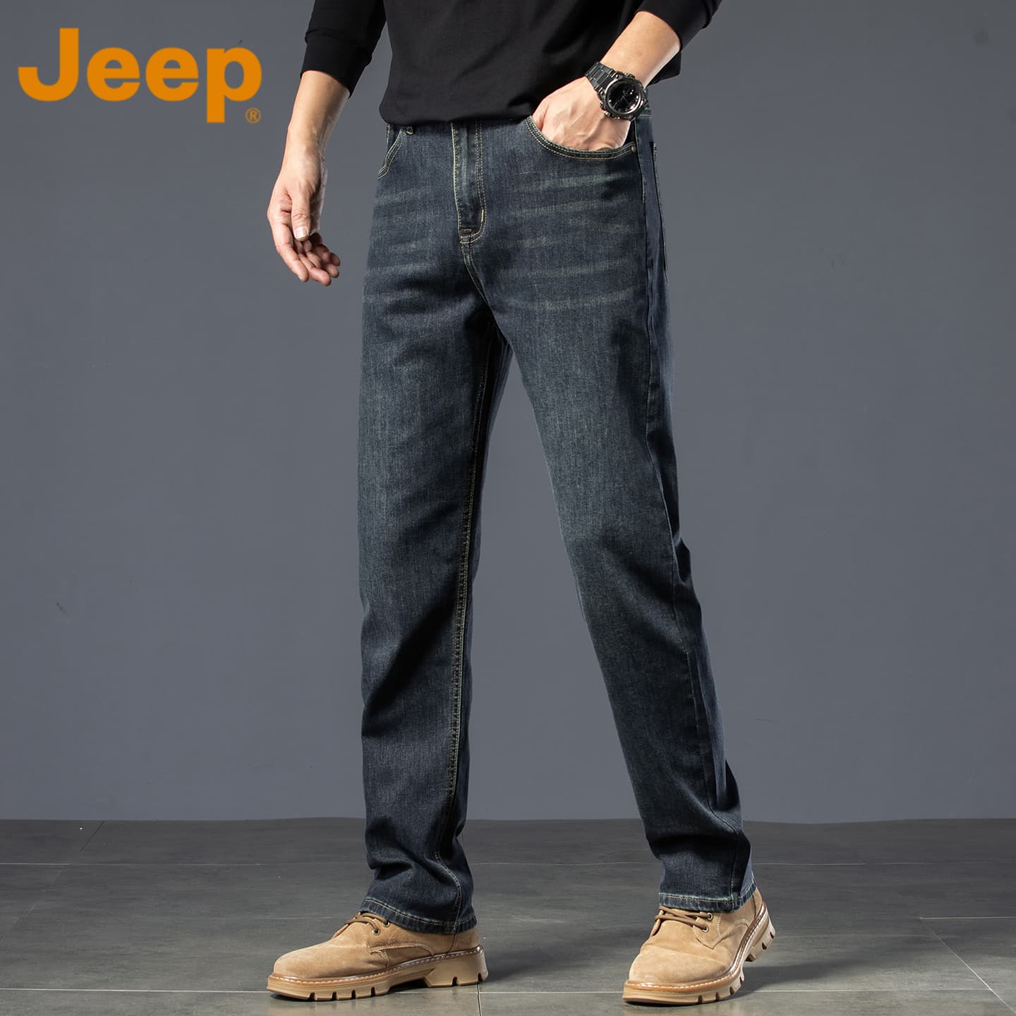 Штаны Jeep Чернила Синий Мужской Джинсы - изображение 4