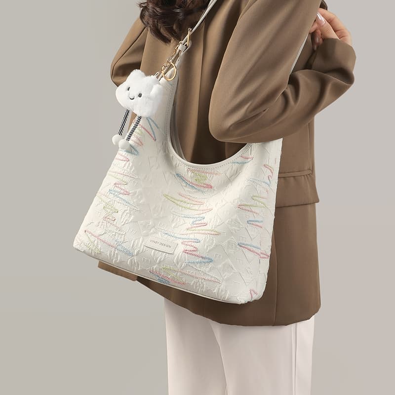 Сумка через плечо VINEY Crossbody сумка Ecru (Брелок включен) Женская - изображение 3