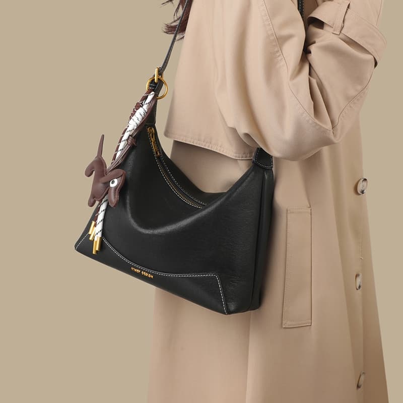 Сумка через плечо VINEY Crossbody сумка Черная (Брелок включен) Женская - изображение 4