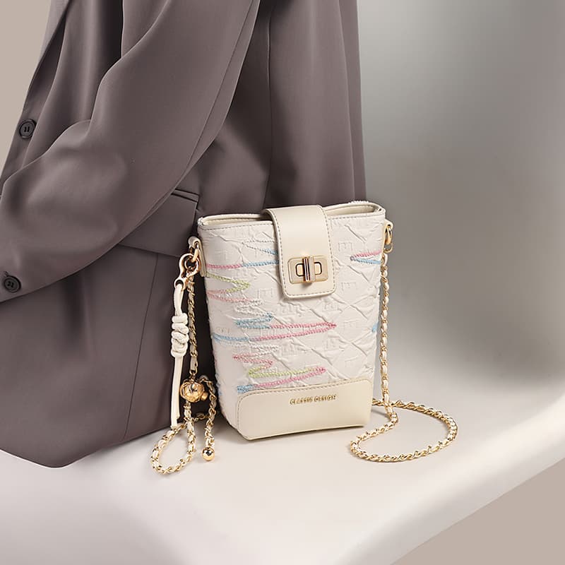 Сумка через плечо VINEY Crossbody сумка Ecru (Брелок включен) Женская - изображение 4
