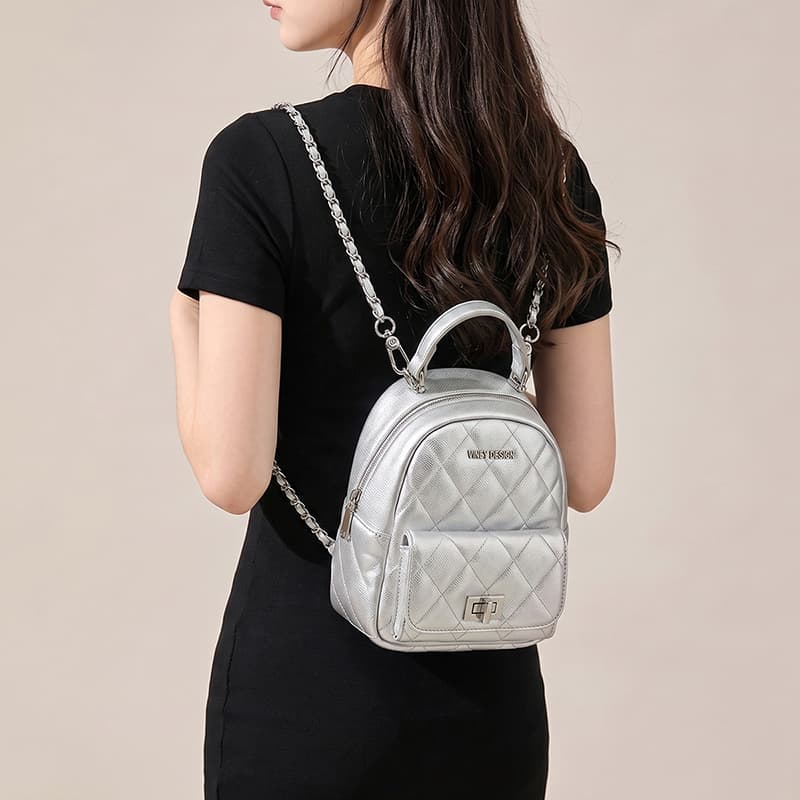 Рюкзак VINEY Рюкзаки Silver Women's - изображение 4