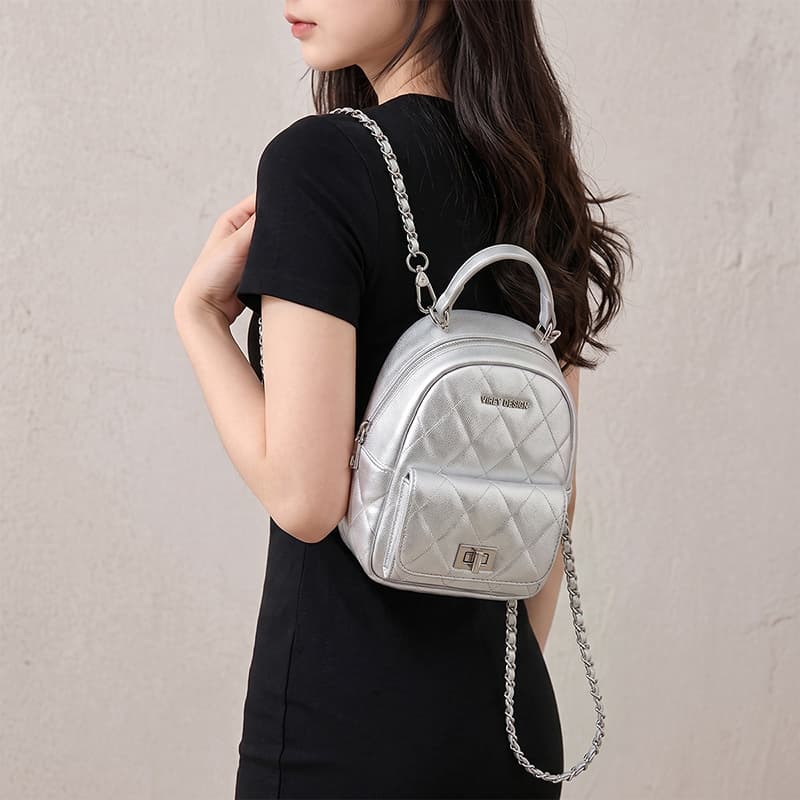 Рюкзак VINEY Рюкзаки Silver Women's - изображение 5