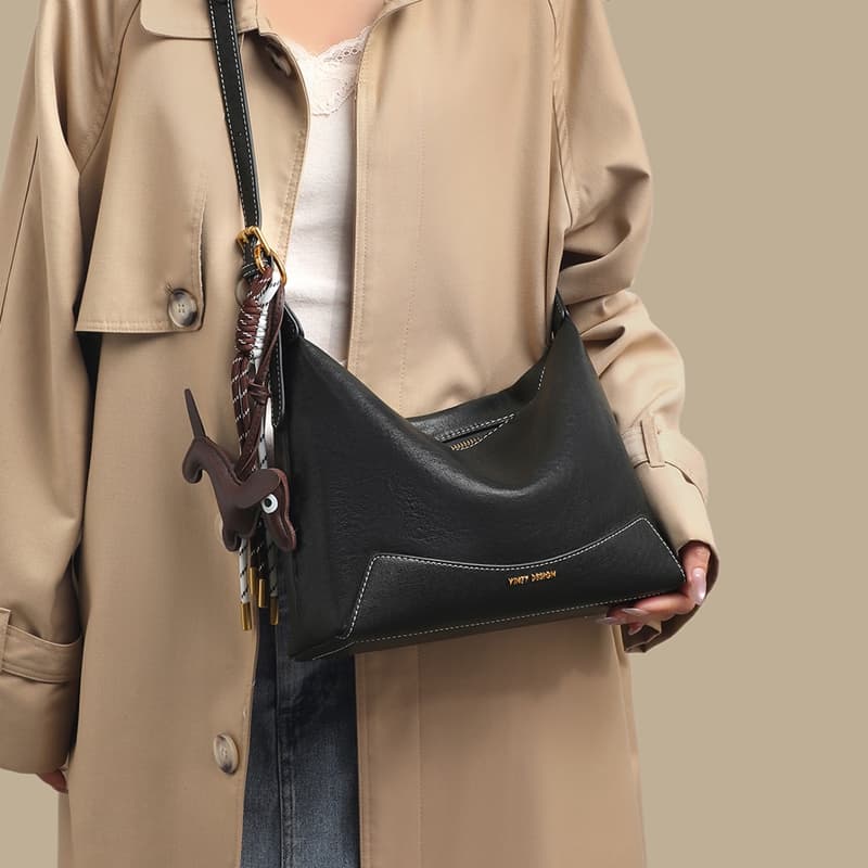 Сумка через плечо VINEY Crossbody сумка Черная (Брелок включен) Женская - изображение 6
