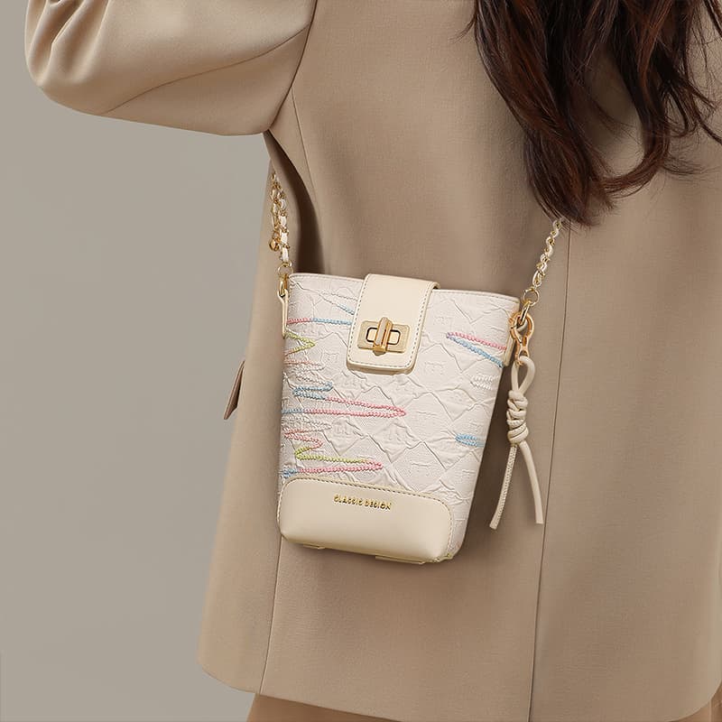 Сумка через плечо VINEY Crossbody сумка Ecru (Брелок включен) Женская - изображение 3