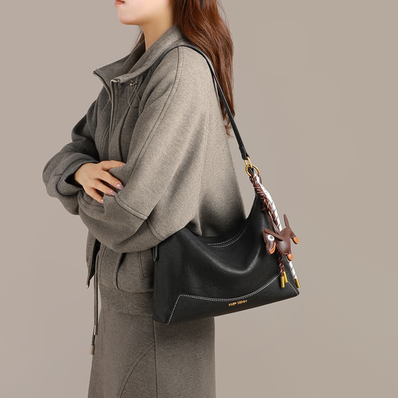 Сумка через плечо VINEY Crossbody сумка Черная (Брелок включен) Женская - изображение 3