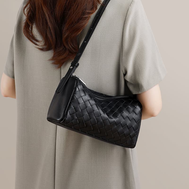 Мини-сумка VINEY Овчина Сумки через плечо Женские Черный - изображение 4