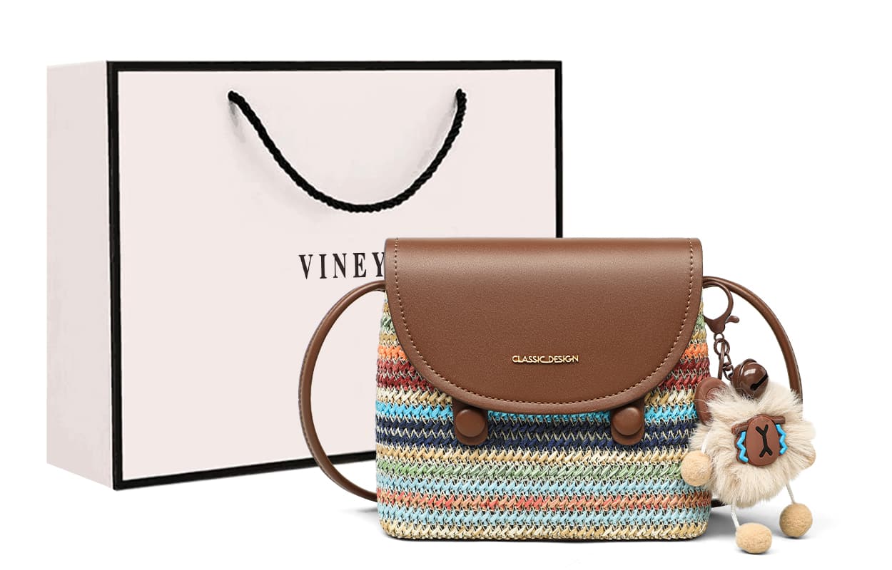 Сумка через плечо VINEY Crossbody Bag Rainbow (Брелок включен) Женская - изображение 2