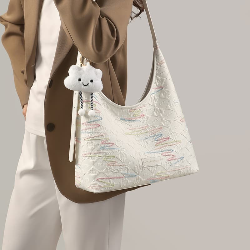 Сумка через плечо VINEY Crossbody сумка Ecru (Брелок включен) Женская - изображение 5