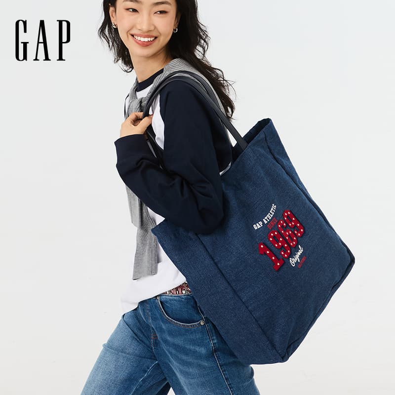 Мини-сумка GAP Деним Сумка через плечо Стандартная (Стандартная) Унисекс Синяя - изображение 4