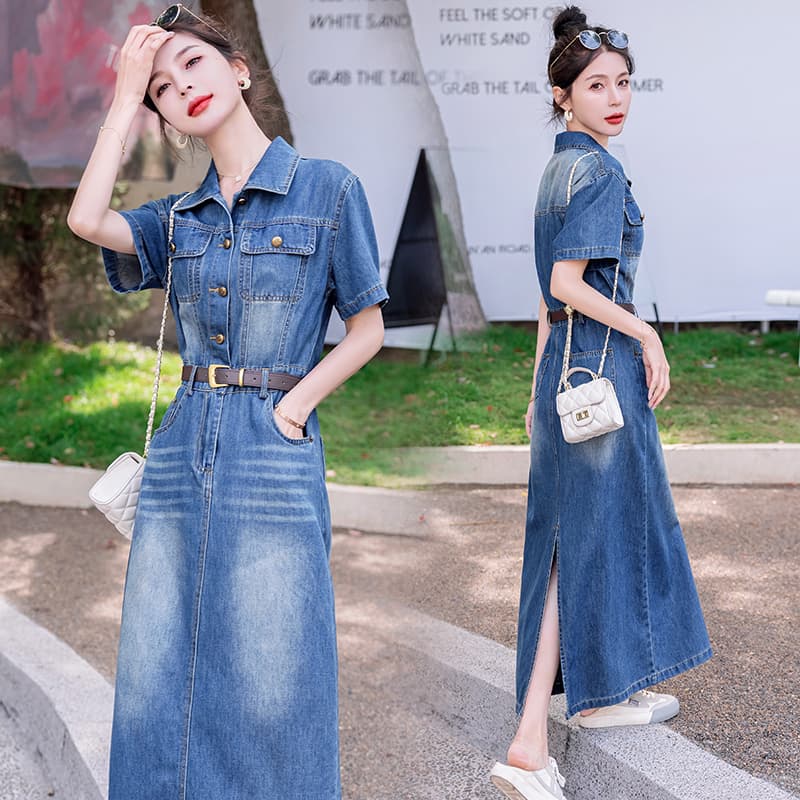 Платье KAISER Slim Fit Denim Casual Comfortable Soft Long Sleeveless Dress Women - изображение 2