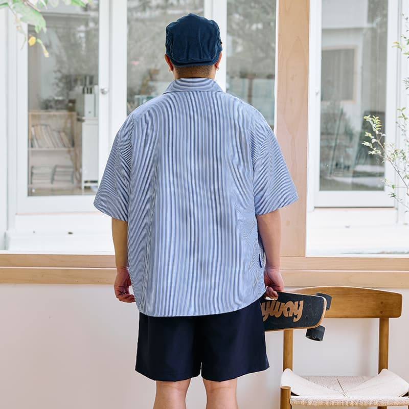 Рубашка WAYNEXZAVIER Blue Men's Shirts WAYNEXZAVIER Синий Мужские Рубашки - изображение 4
