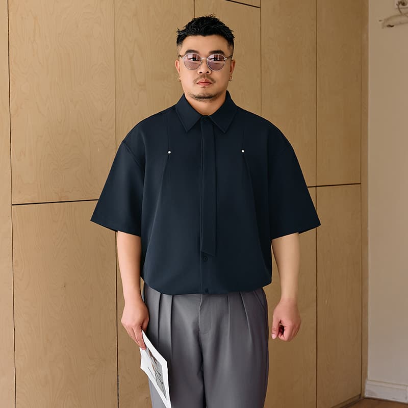 Рубашка WAYNEXZAVIER Blue Men's Shirts WAYNEXZAVIER Синий Мужские Рубашки - изображение 3