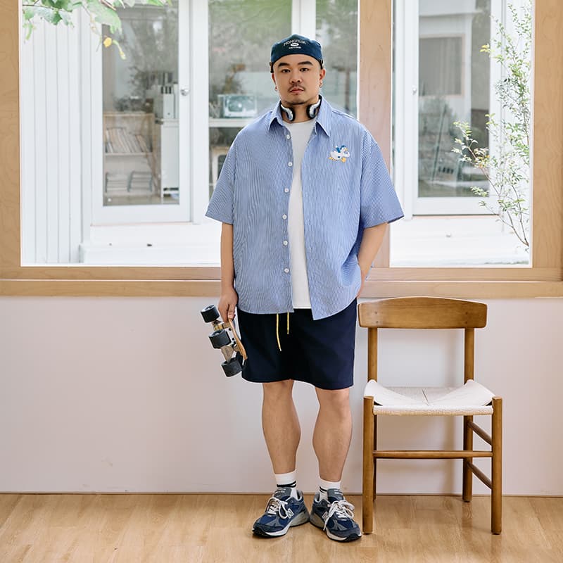 Рубашка WAYNEXZAVIER Blue Men's Shirts WAYNEXZAVIER Синий Мужские Рубашки - изображение 7