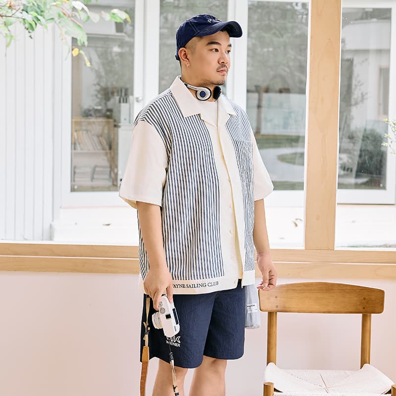 Рубашка WAYNEXZAVIER Blue Men's Shirts WAYNEXZAVIER Синий Мужские Рубашки - изображение 6