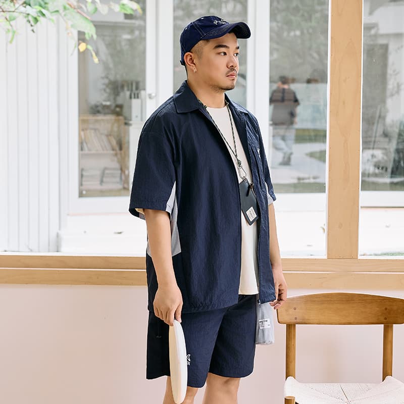 Рубашка WAYNEXZAVIER Blue Men's Shirts WAYNEXZAVIER Синий Мужские Рубашки - изображение 6