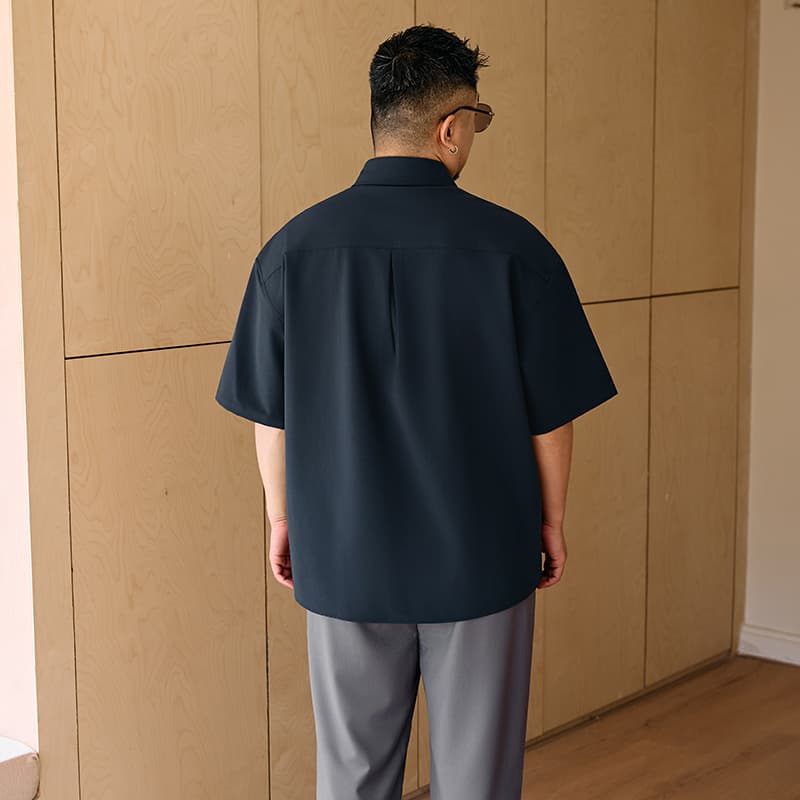 Рубашка WAYNEXZAVIER Blue Men's Shirts WAYNEXZAVIER Синий Мужские Рубашки - изображение 4