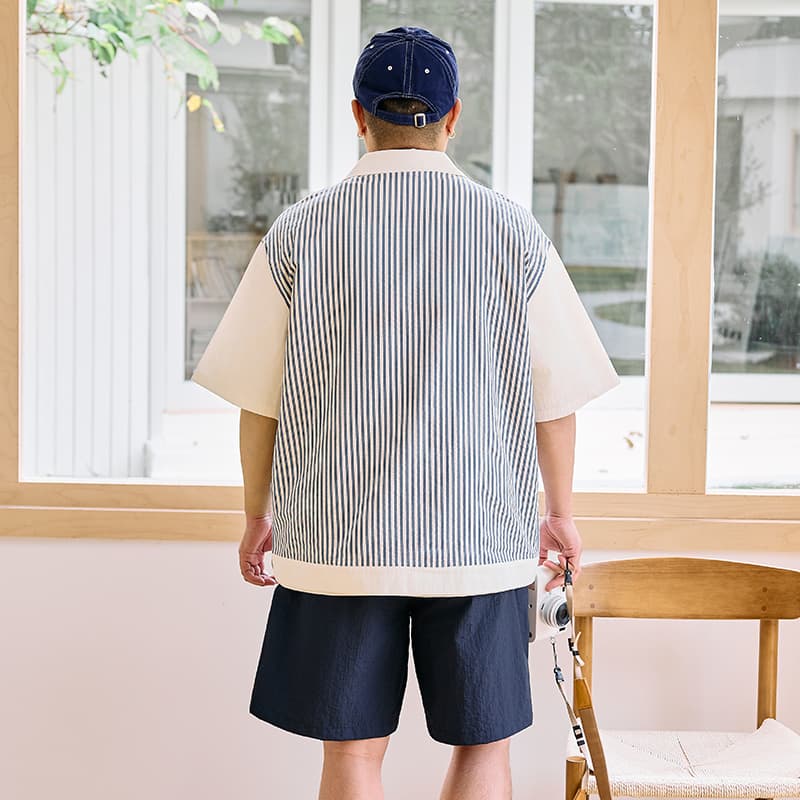 Рубашка WAYNEXZAVIER Blue Men's Shirts WAYNEXZAVIER Синий Мужские Рубашки - изображение 4