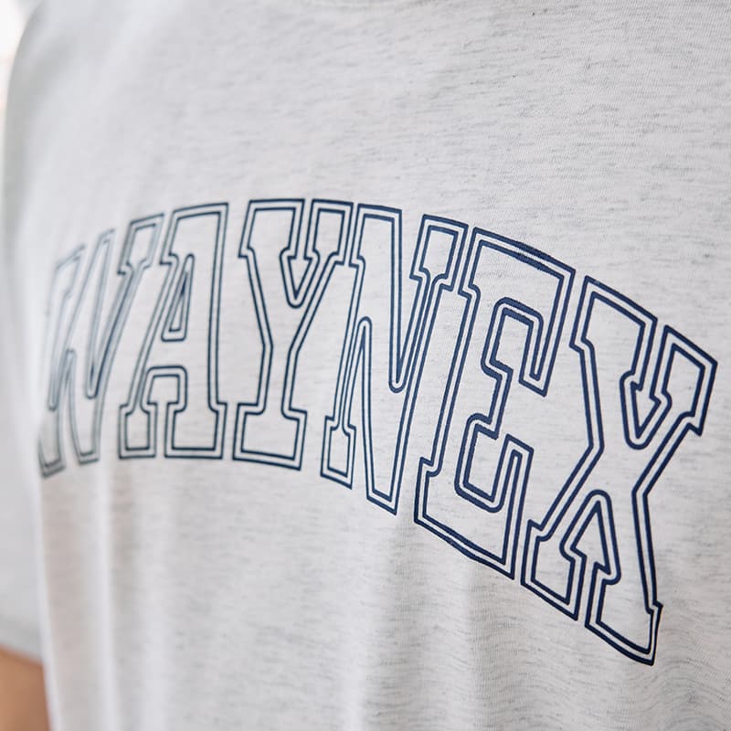Футболка WAYNEXZAVIER Светло-серый мужские T-рубашки - изображение 5
