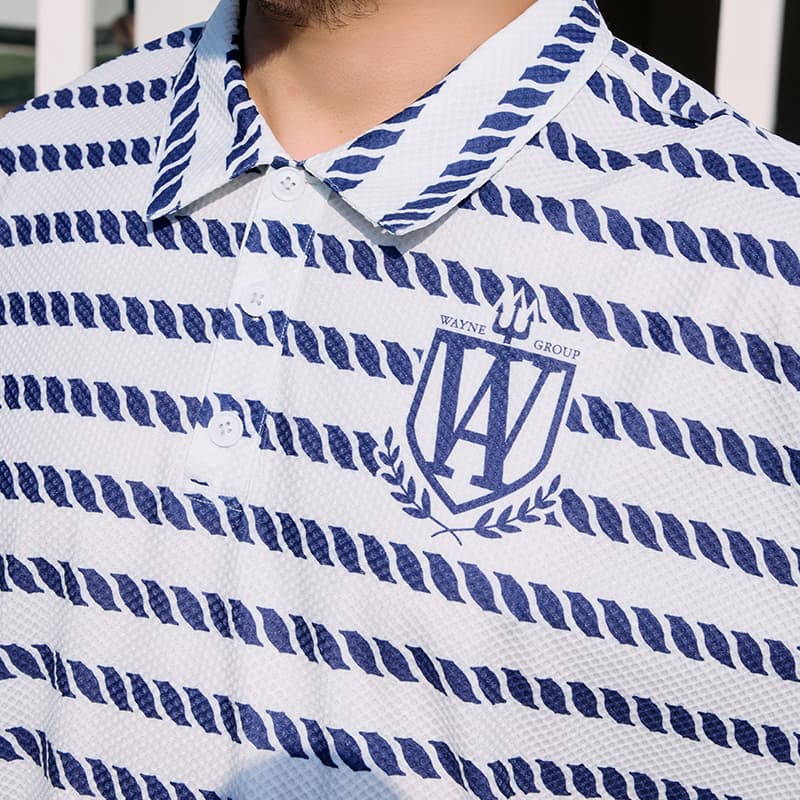 Поло WAYNEXZAVIER Blue Men's Polo - изображение 5