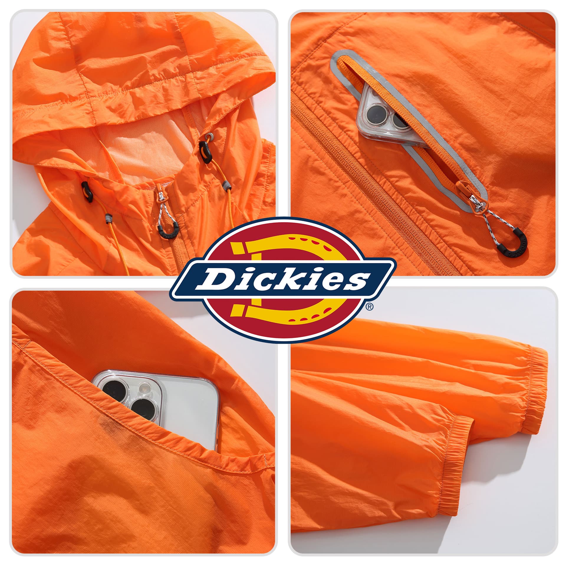 Легкая ветровка Dickies Мужская одежда для защиты от солнца - изображение 3