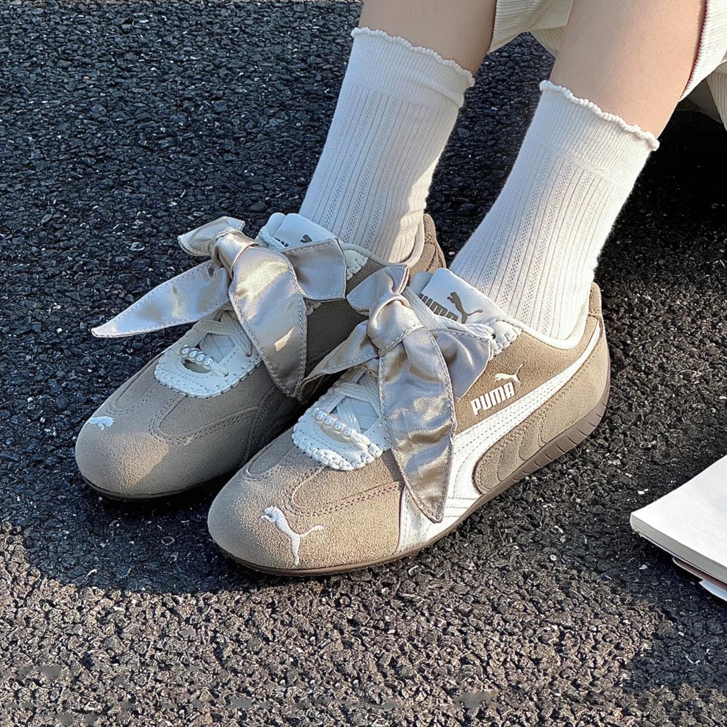Кроссовки PUMA Speedcat Повседневная обувь Low Топ Светло-янтарный Женские - изображение 4