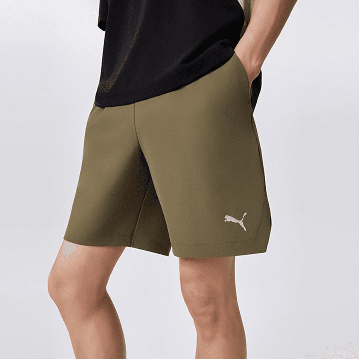 Тренировочные штаны PUMA Шорты спортивные вязаные из ткани с принтом "Хвост платья" мужские - изображение 4