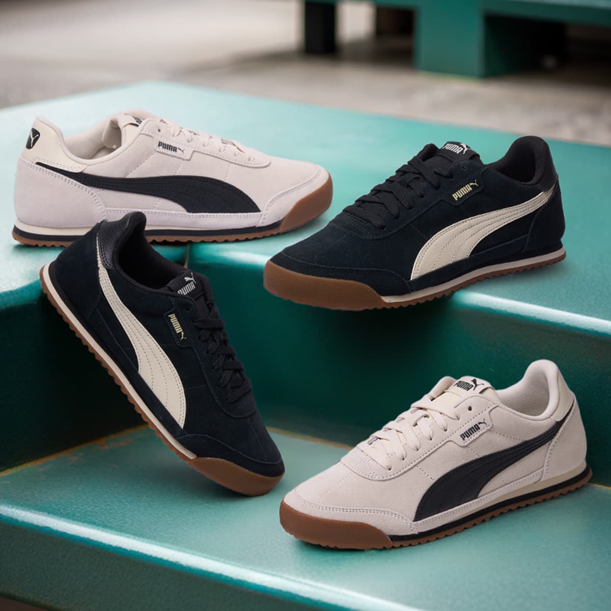 Кроссовки PUMA Turino 2 Замша Low Топ Повседневная обувь Унисекс Экрю - изображение 7